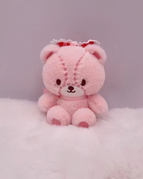 4-inch Sitting Cheery Chums - Birthday Party Edition Keychain - Pink