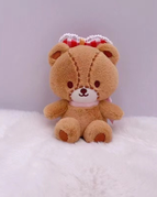 4-inch Sitting Cheery Chums - Birthday Party Edition Keychain - Brown