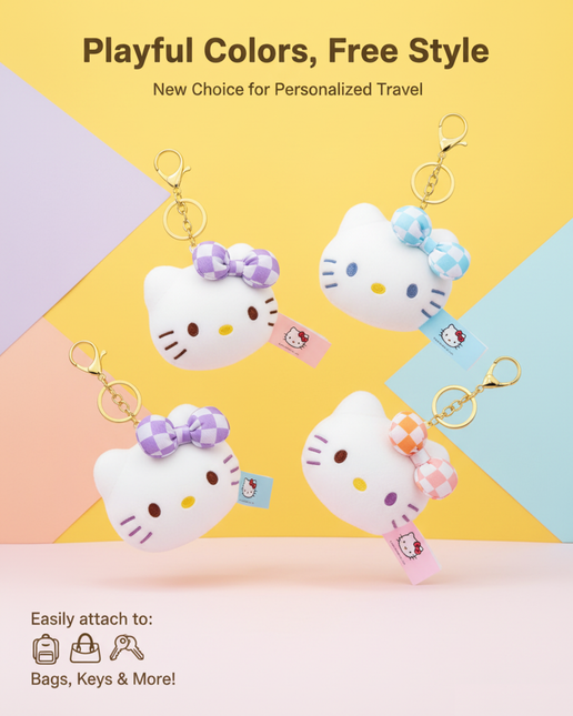 钥匙扣-8cm音乐节Hello Kitty