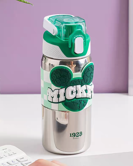 迪士尼直饮真空运动水瓶（3D皮套）