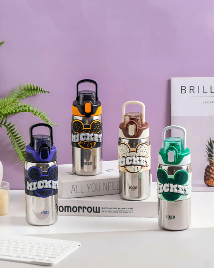 迪士尼直饮真空运动水瓶（3D皮套）