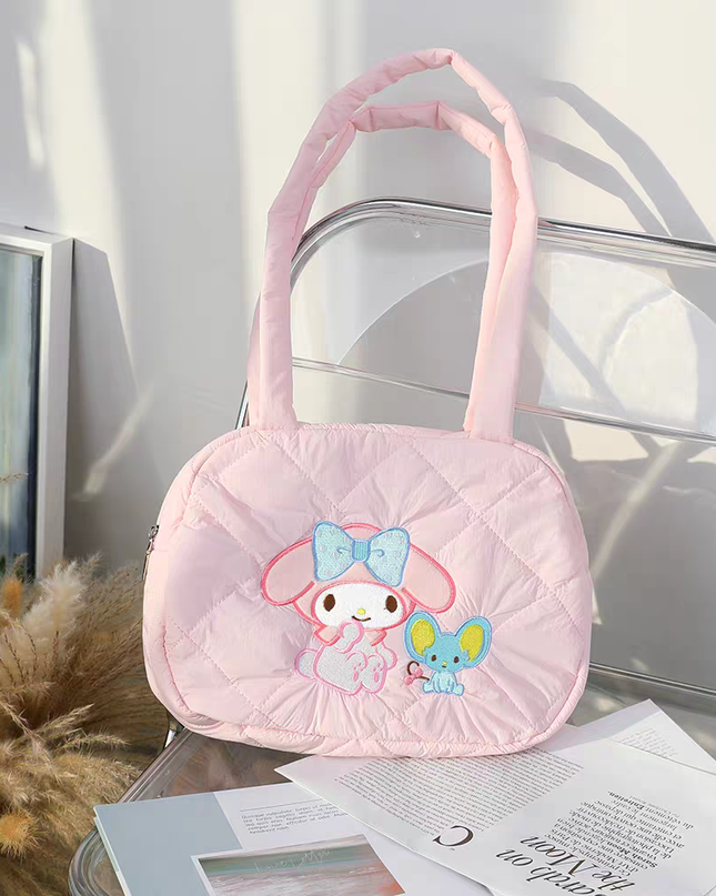 三丽欧家族系列刺绣椭圆单肩包