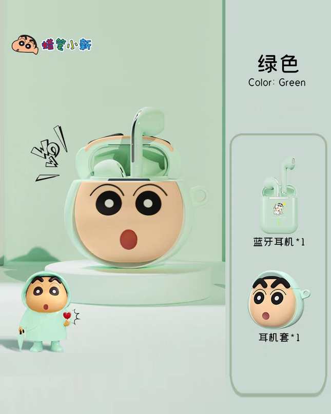 Crayon Shin-chan True Wireless Bluetooth Earphones (Free Earphone Protective Case Included with Order)